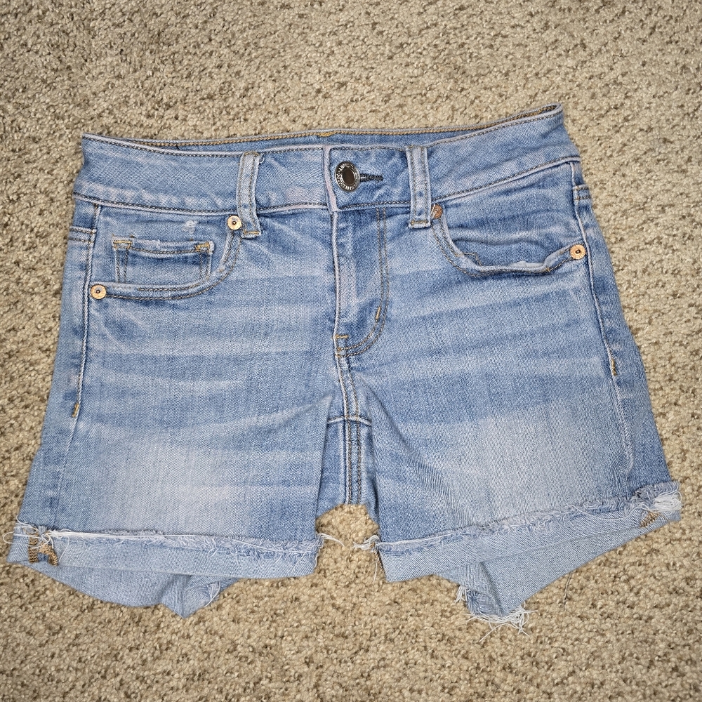 Super Super Stretch Midi American Eagle Outfitters Jean Shorts
